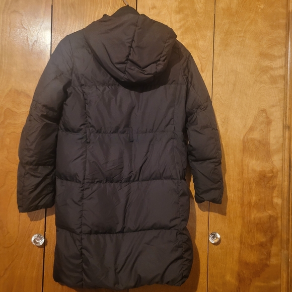 J. Crew Long Puffer Dark Brown Womens size Small  MISSING BELT - Picture 6 of 12